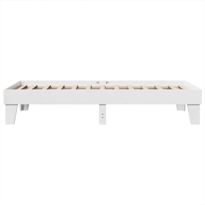 Solid Pine Wood White Bed Frame 90x190 cm Single
