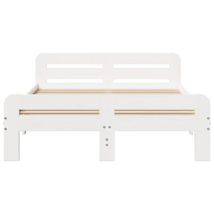 Super King Solid Pine Bed Frame 180x200 cm - White Finish