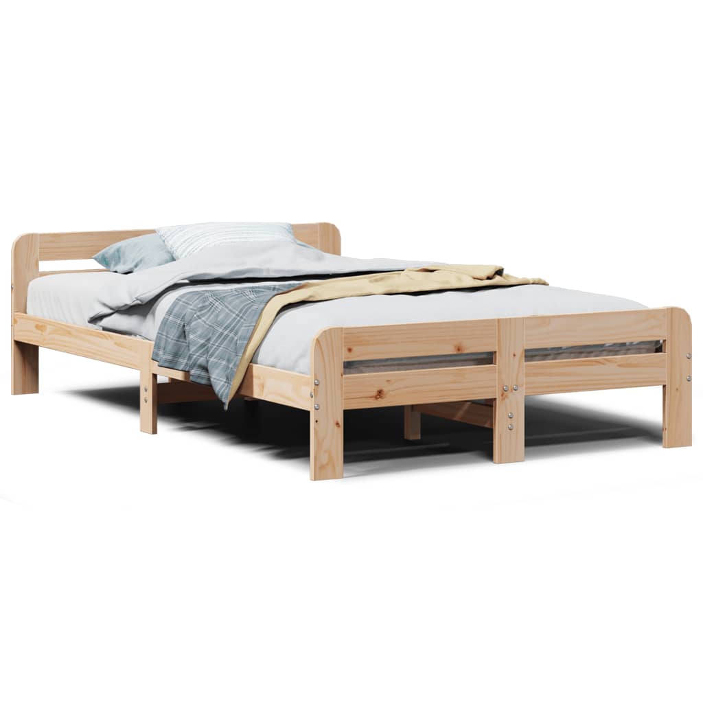 Solid Pine Bed Frame 120x200 cm - No Mattress Included