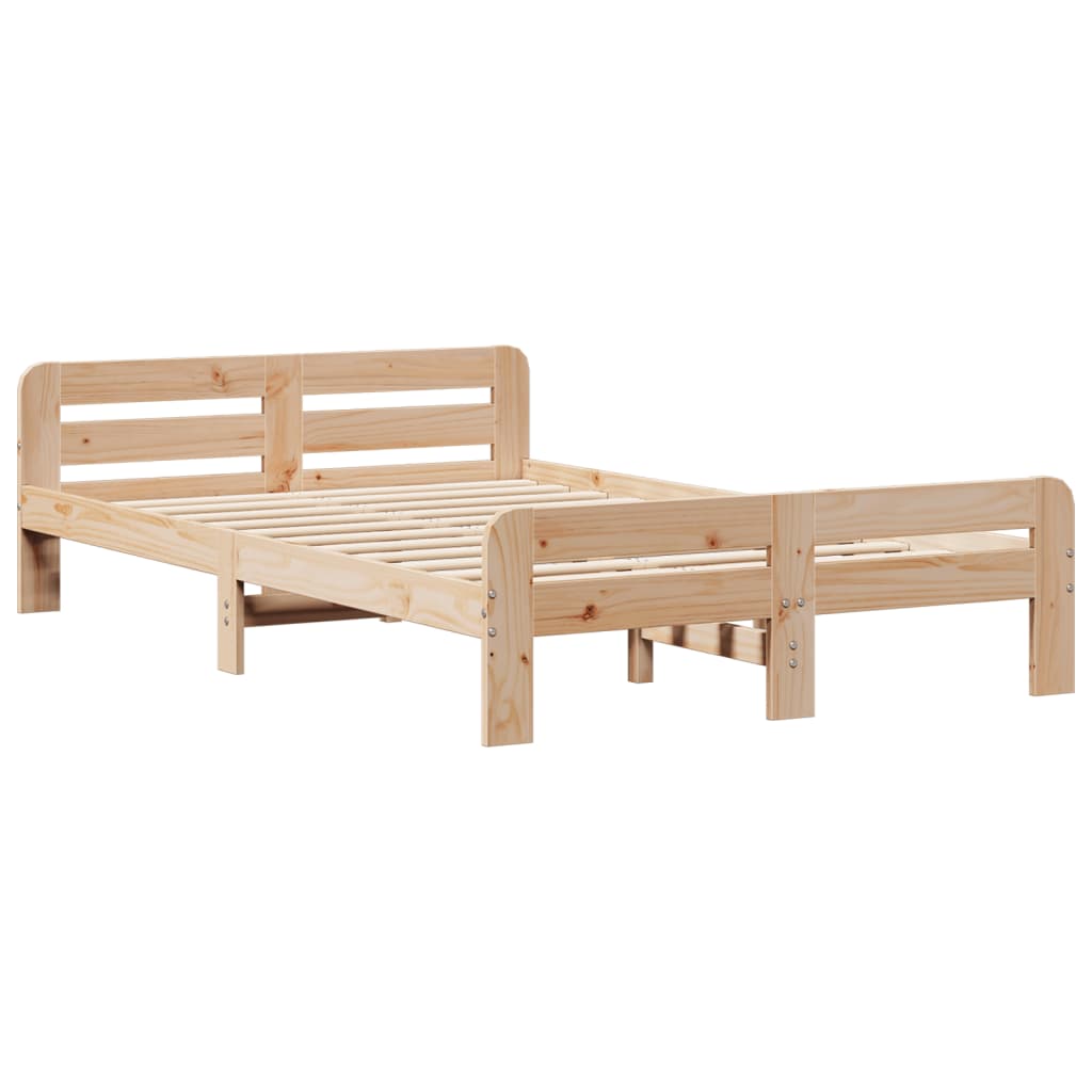 Solid Pine Bed Frame 120x200 cm - No Mattress Included