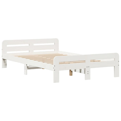 White Solid Pine Bed Frame 120x190 cm Small Double, No Mattress