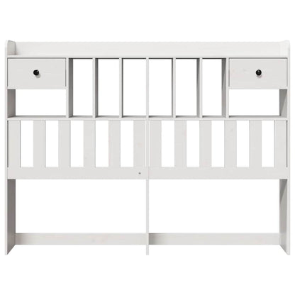 White Solid Pine Headboard with Storage, 160 cm | Elegant & Functional