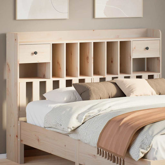 Solid Pine Headboard with Storage, 150 cm - Stylish & Functional