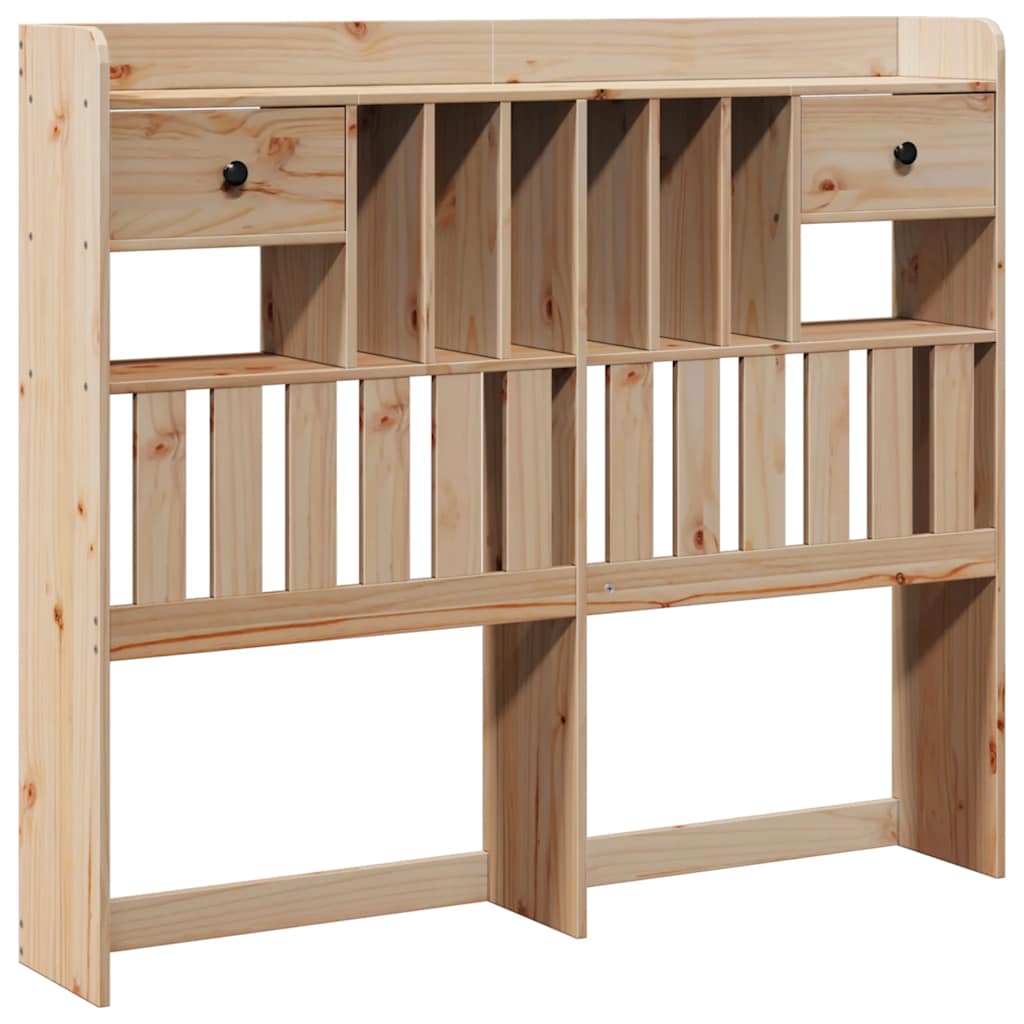 Solid Pine Headboard with Storage - 135 cm | Stylish & Functional