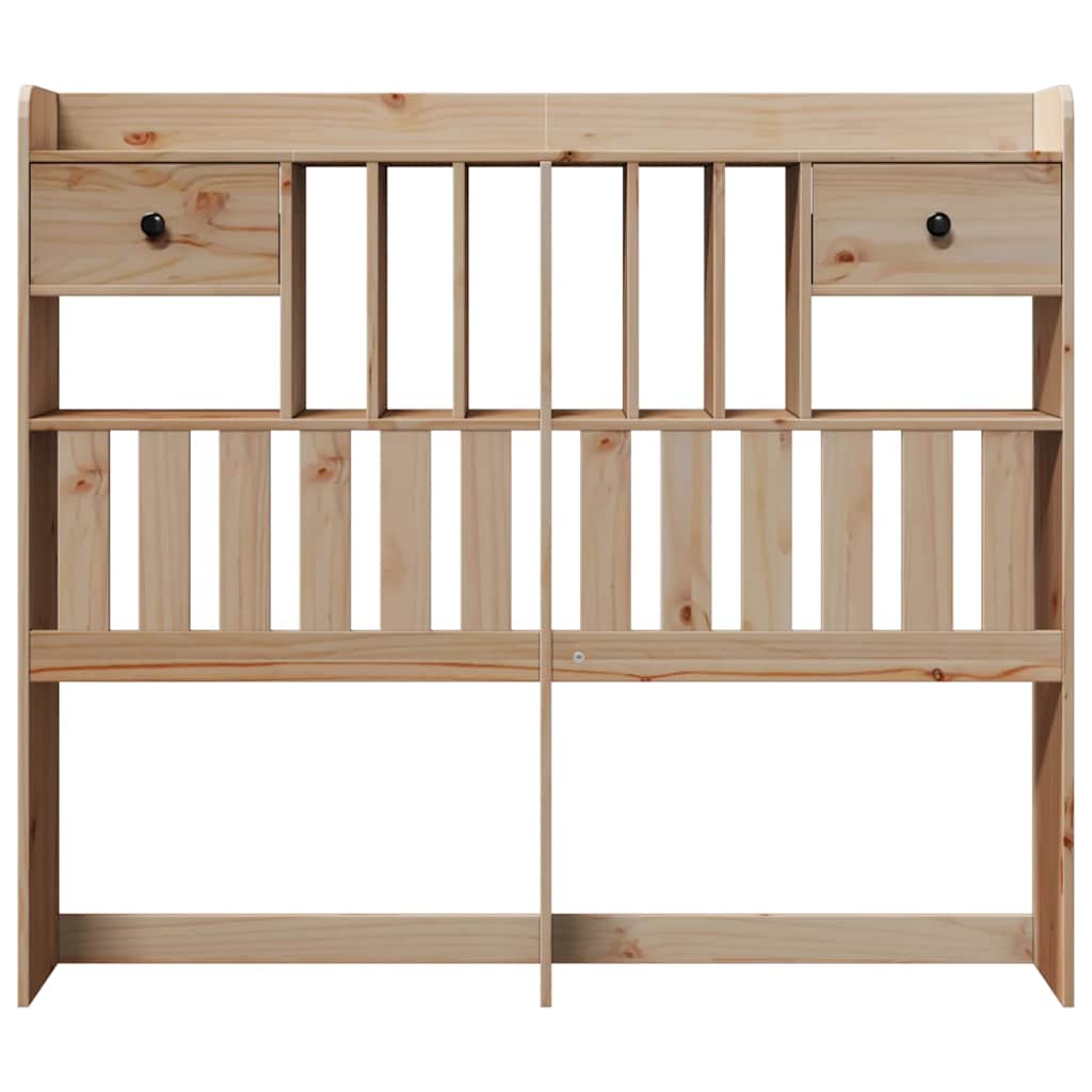 Solid Pine Headboard with Storage - 135 cm | Stylish & Functional