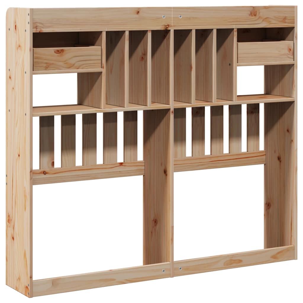 Solid Pine Headboard with Storage - 135 cm | Stylish & Functional