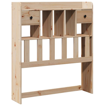 Solid Pine Wood Headboard with Storage, 100 cm, Honey Finish