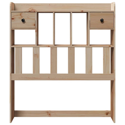 Solid Pine Wood Headboard with Storage, 100 cm, Honey Finish
