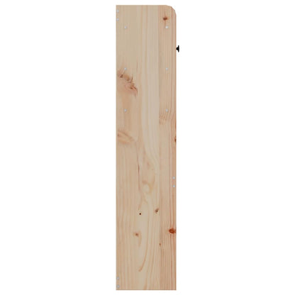 Solid Pine Wood Headboard with Storage, 100 cm, Honey Finish