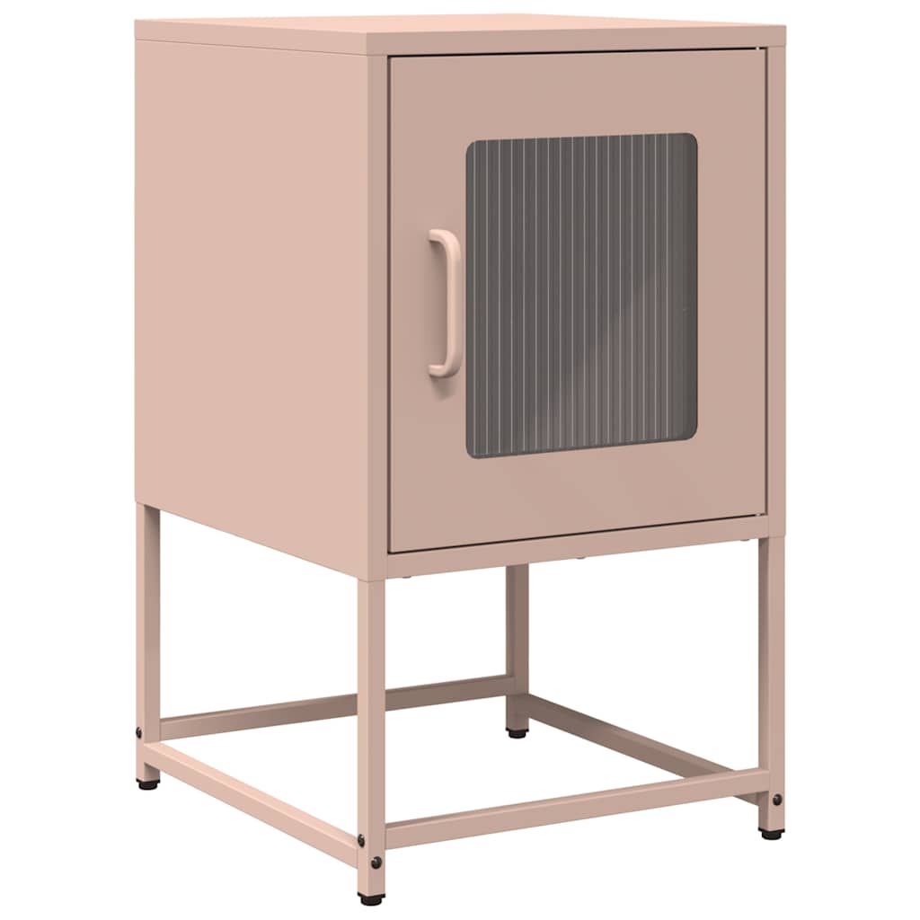 Pink Bedside Cabinet, Cold-Rolled Steel, 36x39x60.5 cm