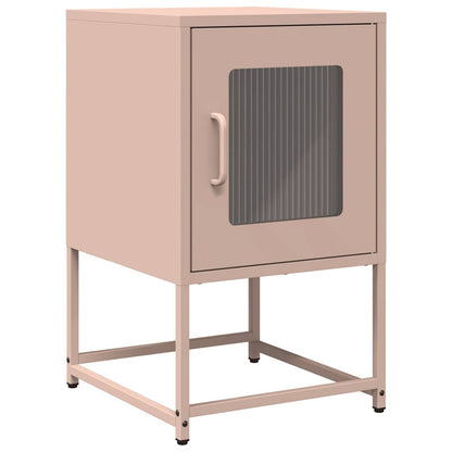 Pink Bedside Cabinet, Cold-Rolled Steel, 36x39x60.5 cm
