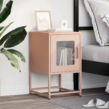 Pink Bedside Cabinet, Cold-Rolled Steel, 36x39x60.5 cm
