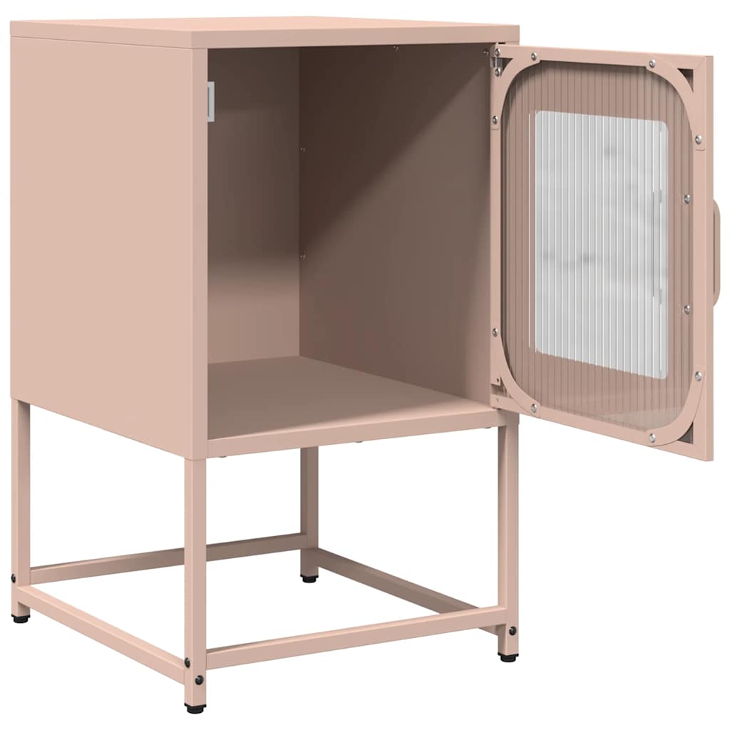 Pink Bedside Cabinet, Cold-Rolled Steel, 36x39x60.5 cm