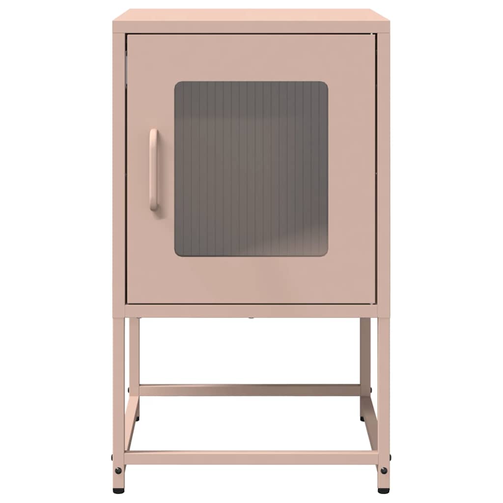 Pink Bedside Cabinet, Cold-Rolled Steel, 36x39x60.5 cm