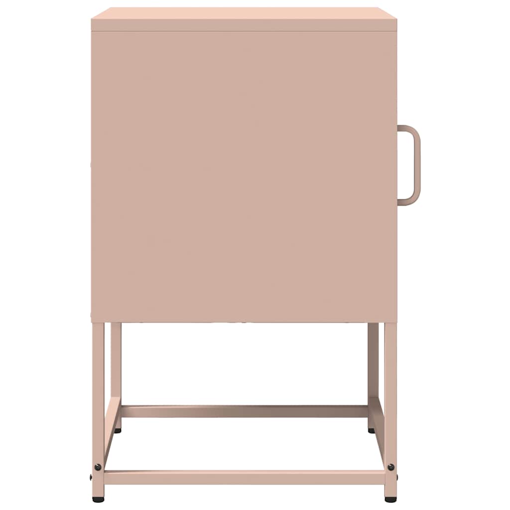 Pink Bedside Cabinet, Cold-Rolled Steel, 36x39x60.5 cm