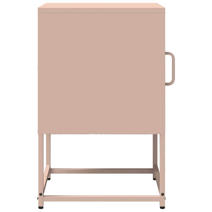 Pink Bedside Cabinet, Cold-Rolled Steel, 36x39x60.5 cm