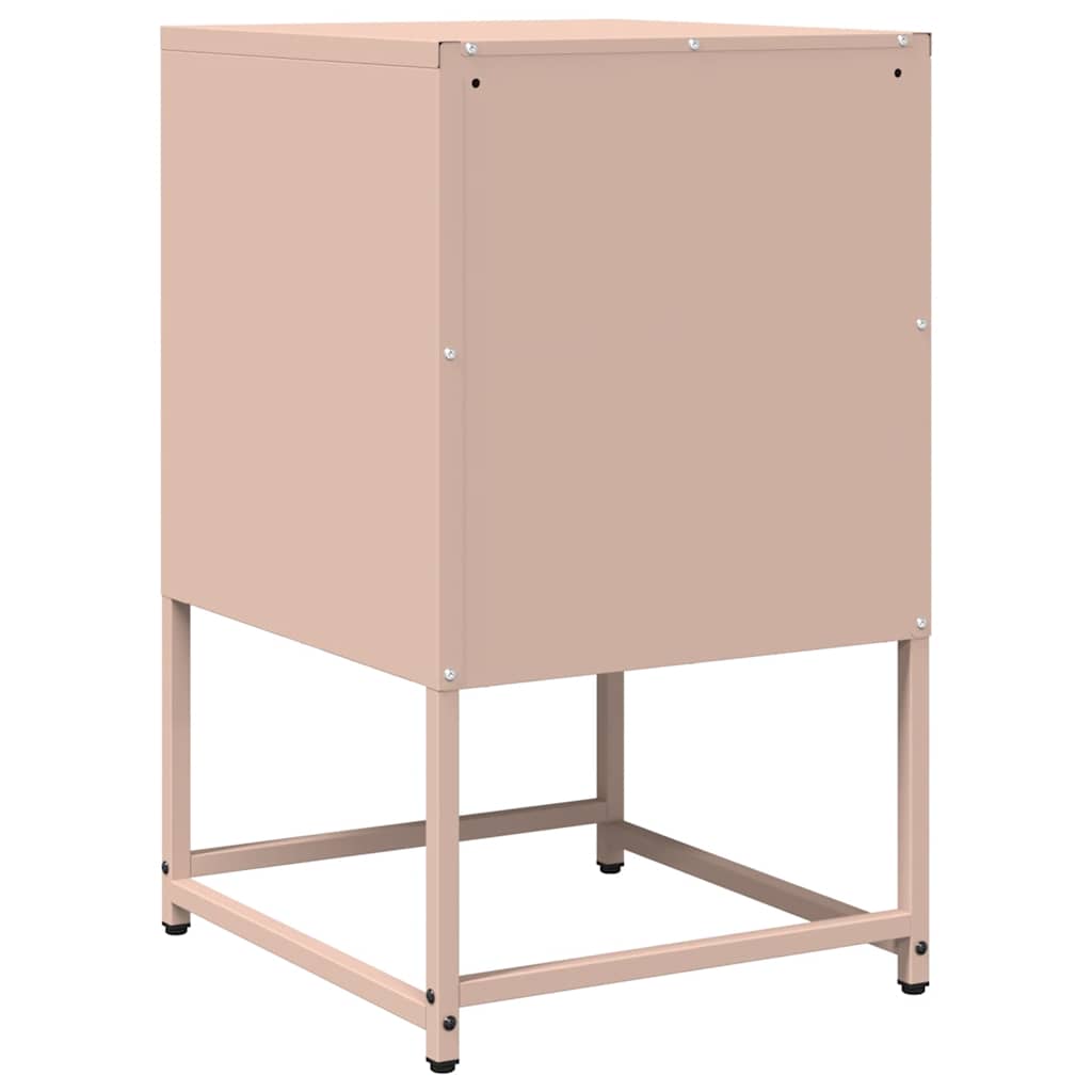 Pink Bedside Cabinet, Cold-Rolled Steel, 36x39x60.5 cm