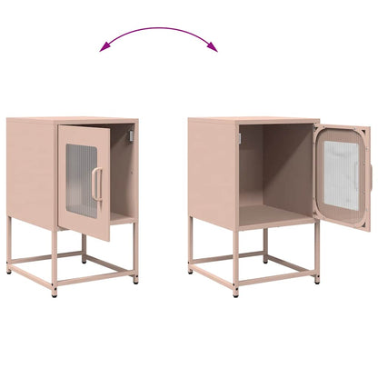 Pink Bedside Cabinet, Cold-Rolled Steel, 36x39x60.5 cm