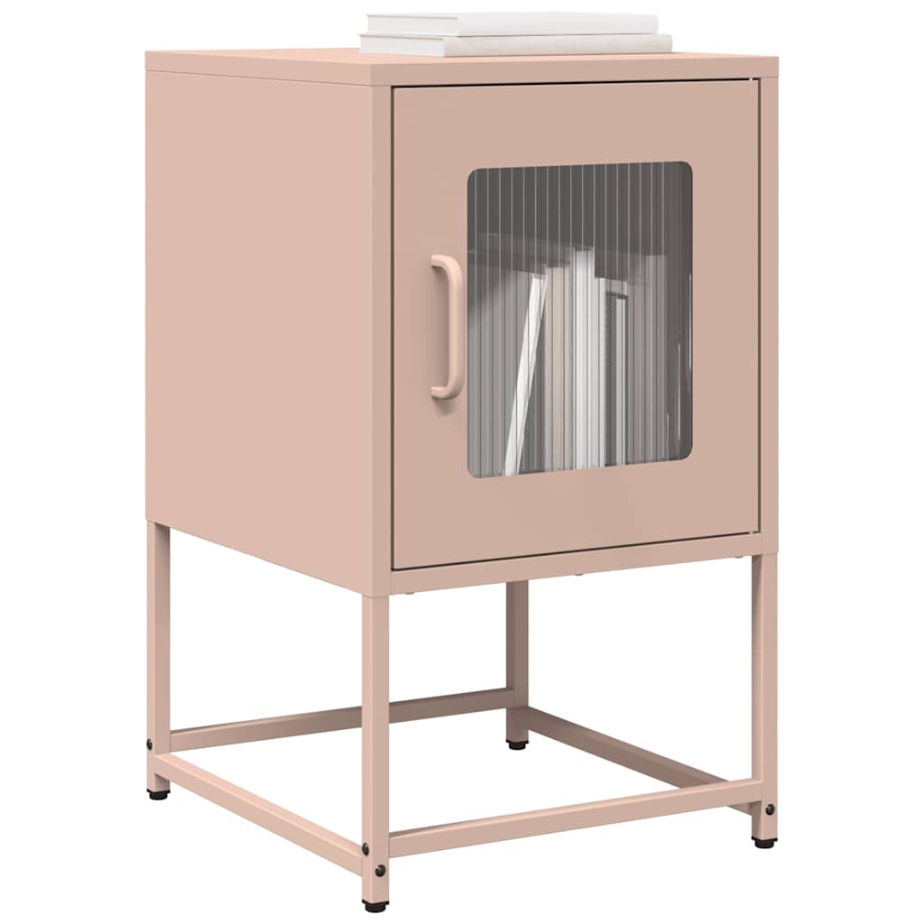 Pink Bedside Cabinet, Cold-Rolled Steel, 36x39x60.5 cm