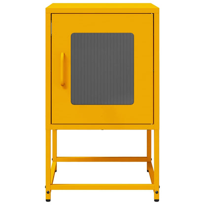 Mustard Yellow Bedside Cabinet - Cold-Rolled Steel 36x39x60.5 cm