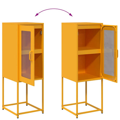 Mustard Yellow Steel Sideboard 36x39x107 cm – Stylish Storage Solution