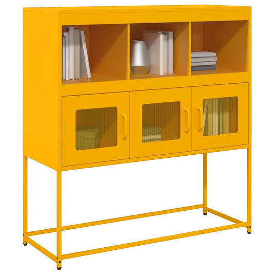 Mustard Yellow Steel Sideboard 100.5x39x107 cm