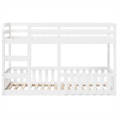 Bunk Bed White 75x190 cm Solid Wood Pine