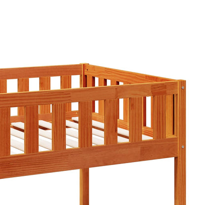 Bunk Bed Wax Brown 80x200 cm Solid Wood Pine