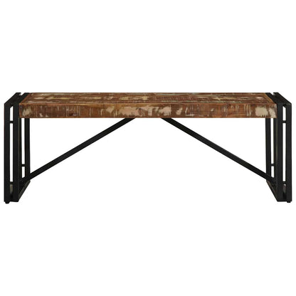 Coffee Table Multicolour 100x50x35 cm Solid Wood Reclaimed