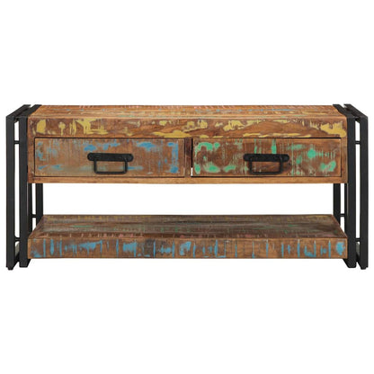 Coffee Table Multicolour 90x50x38 cm Solid Wood Reclaimed