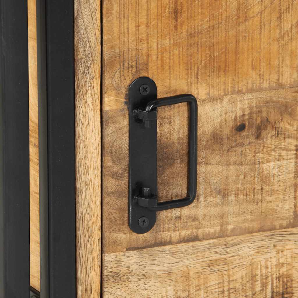 Solid Mango Wood Bedside Cabinet 40x40x59 cm - Rustic Charm