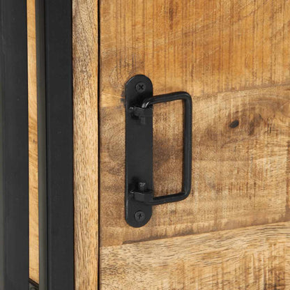 Solid Mango Wood Bedside Cabinet 40x40x59 cm - Rustic Charm