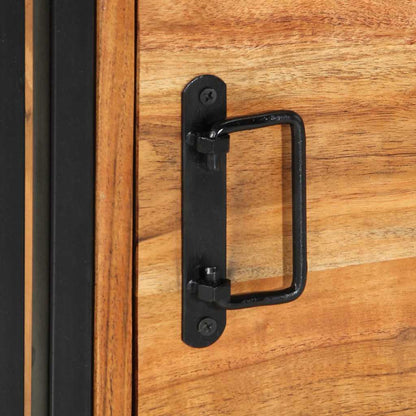 Solid Acacia Wood Bedside Cabinet 40x40x59 cm - Natural Finish