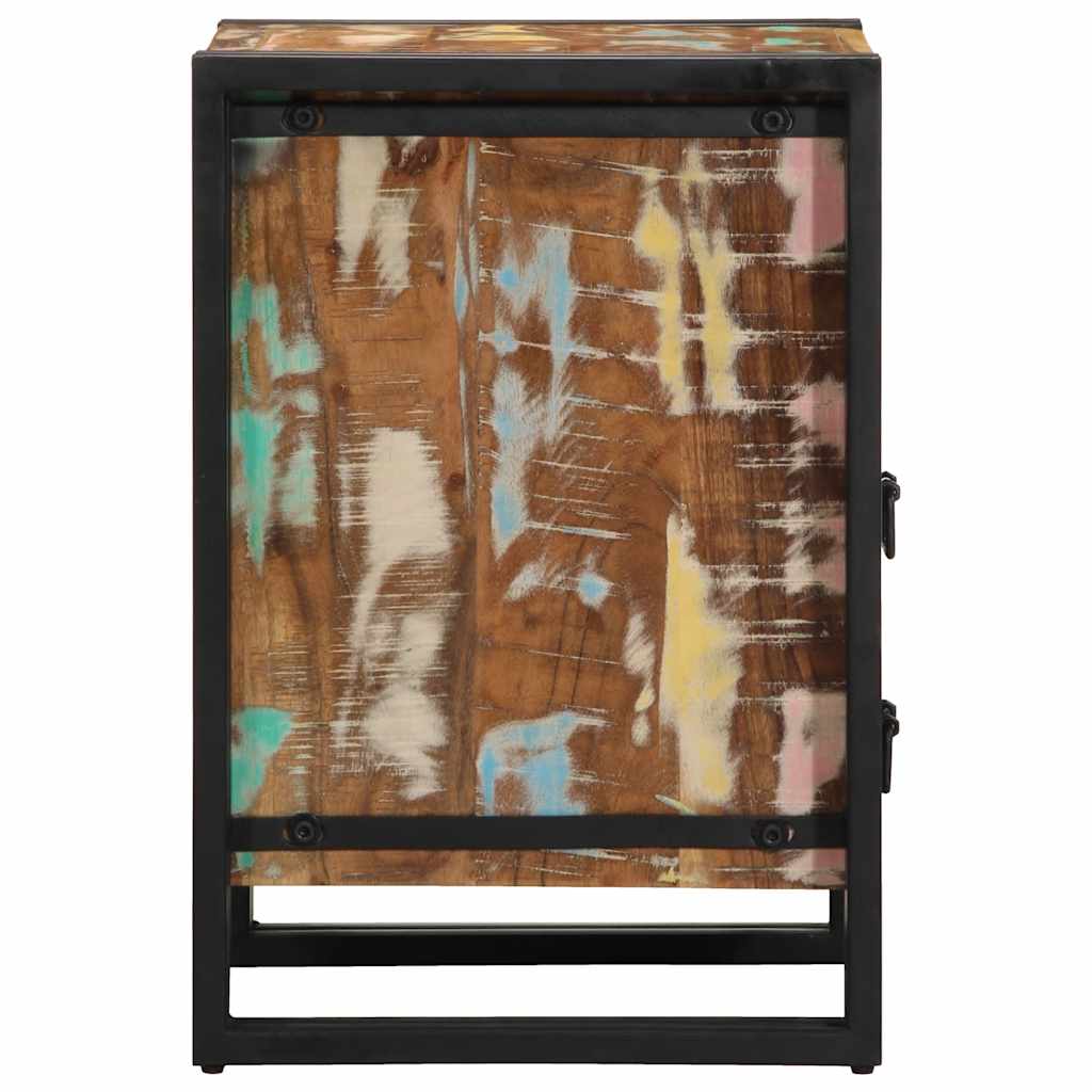 Solid Wood Reclaimed Bedside Cabinet 40x40x59 cm - Eco-Friendly Charm