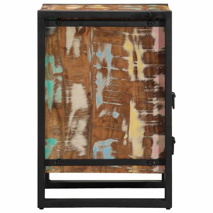 Solid Wood Reclaimed Bedside Cabinet 40x40x59 cm - Eco-Friendly Charm