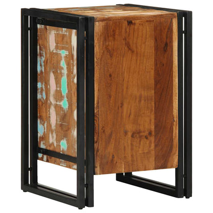 Solid Wood Reclaimed Bedside Cabinet 40x40x59 cm - Eco-Friendly Charm