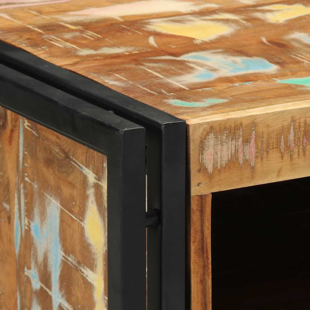 Solid Wood Reclaimed Bedside Cabinet 40x40x59 cm - Eco-Friendly Charm