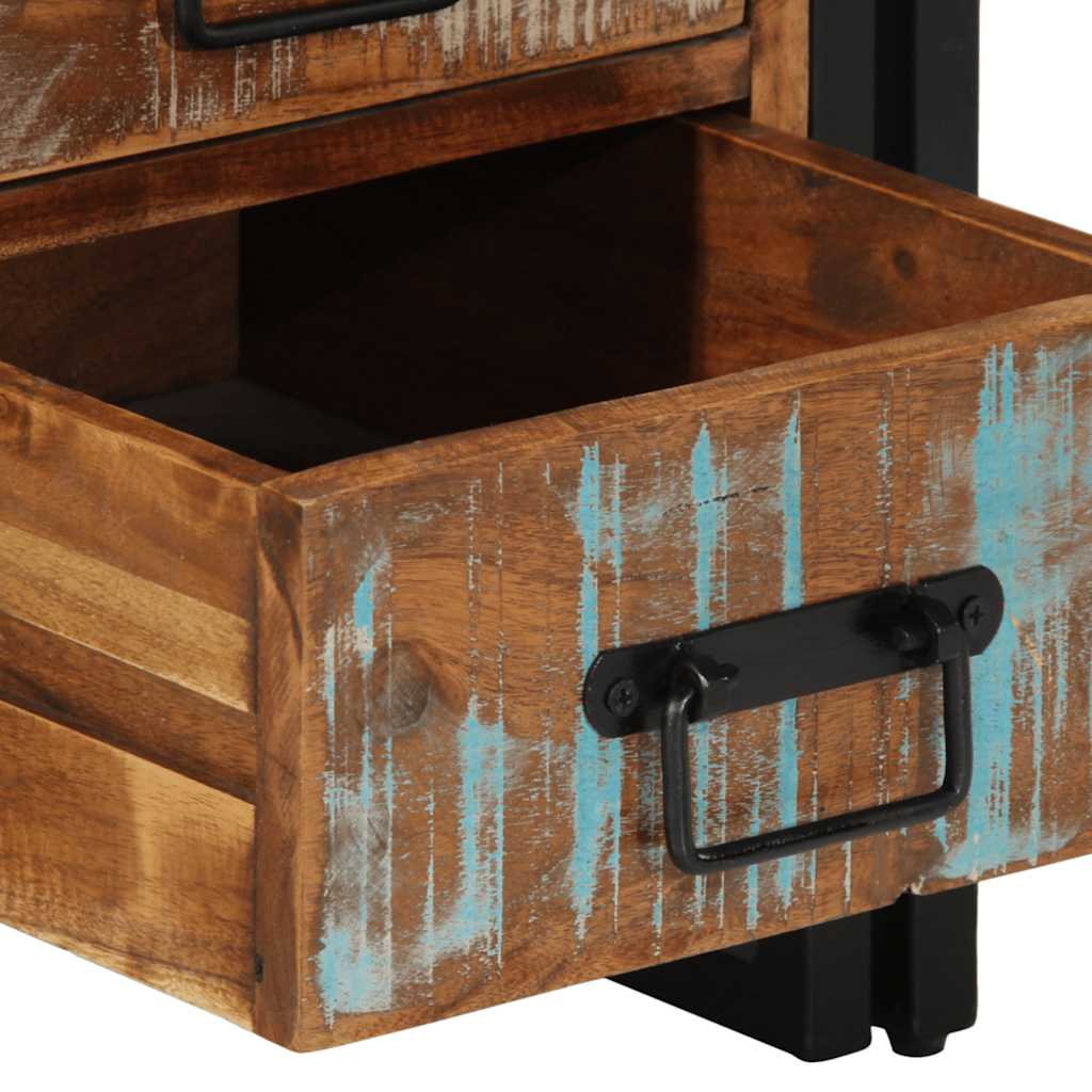 Solid Wood Reclaimed Bedside Cabinet 40x40x59 cm - Eco-Friendly Charm