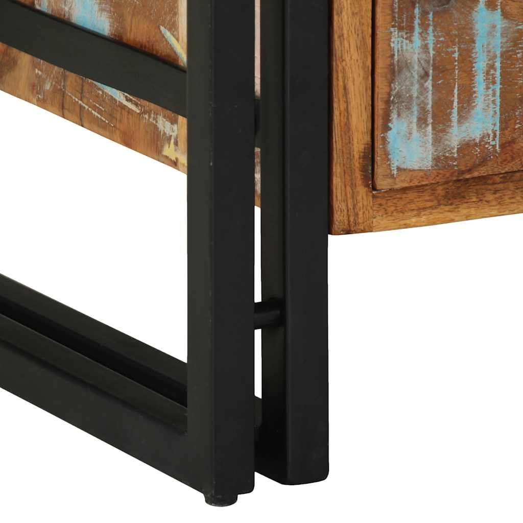 Solid Wood Reclaimed Bedside Cabinet 40x40x59 cm - Eco-Friendly Charm