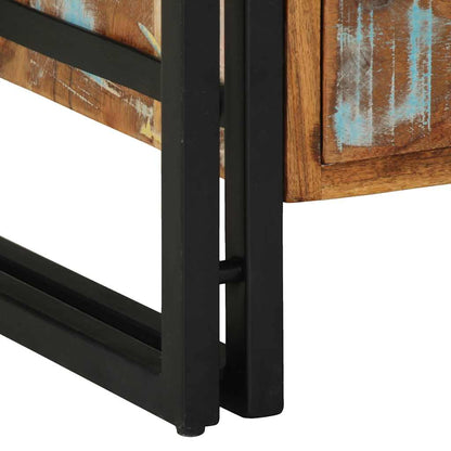 Solid Wood Reclaimed Bedside Cabinet 40x40x59 cm - Eco-Friendly Charm