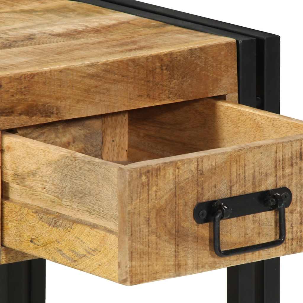 Solid Mango Wood Bedside Cabinet 40x40x50 cm - Rustic Charm