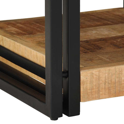 Solid Mango Wood Bedside Cabinet 40x40x50 cm - Rustic Charm