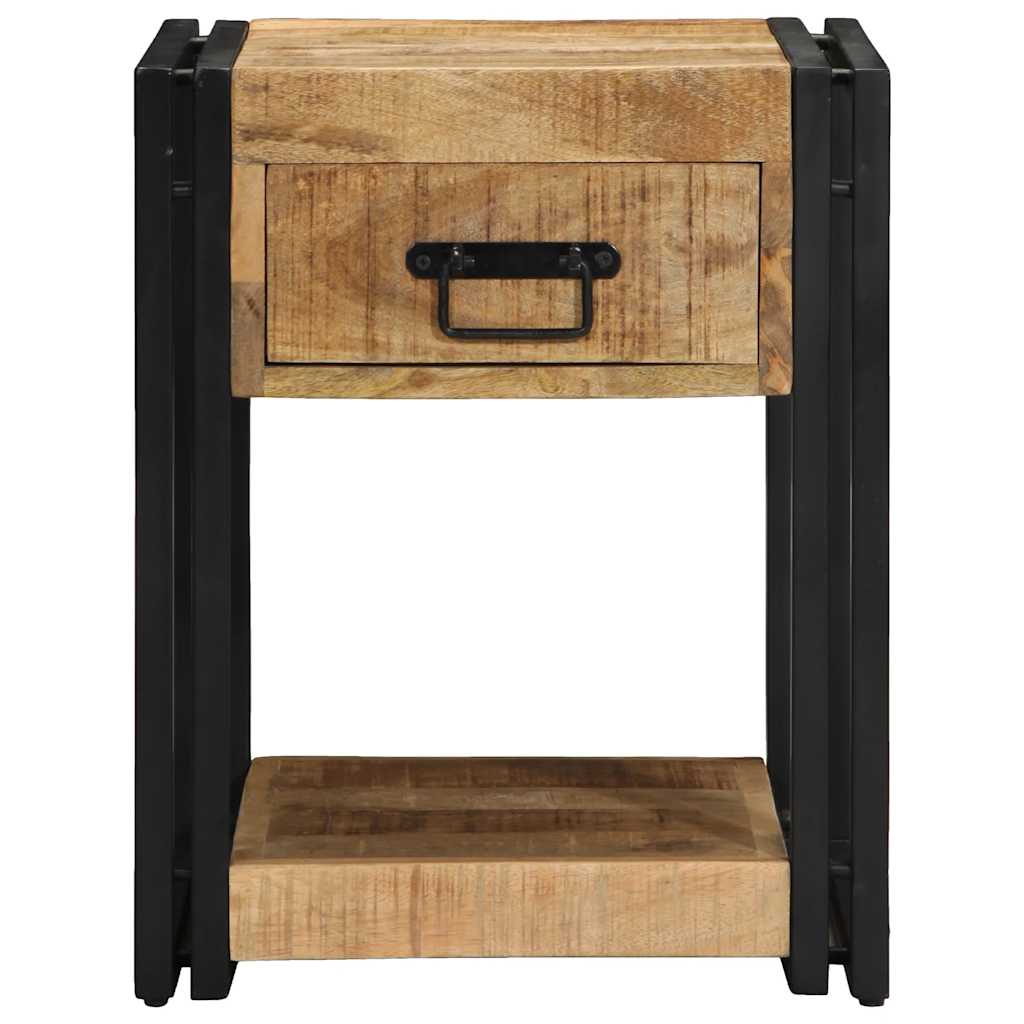 Solid Mango Wood Bedside Cabinets Set - 40x40x50 cm (2 pcs)