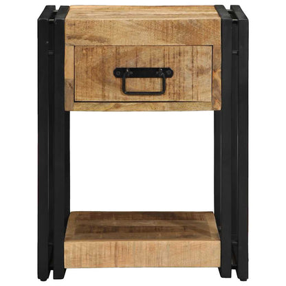 Solid Mango Wood Bedside Cabinets Set - 40x40x50 cm (2 pcs)