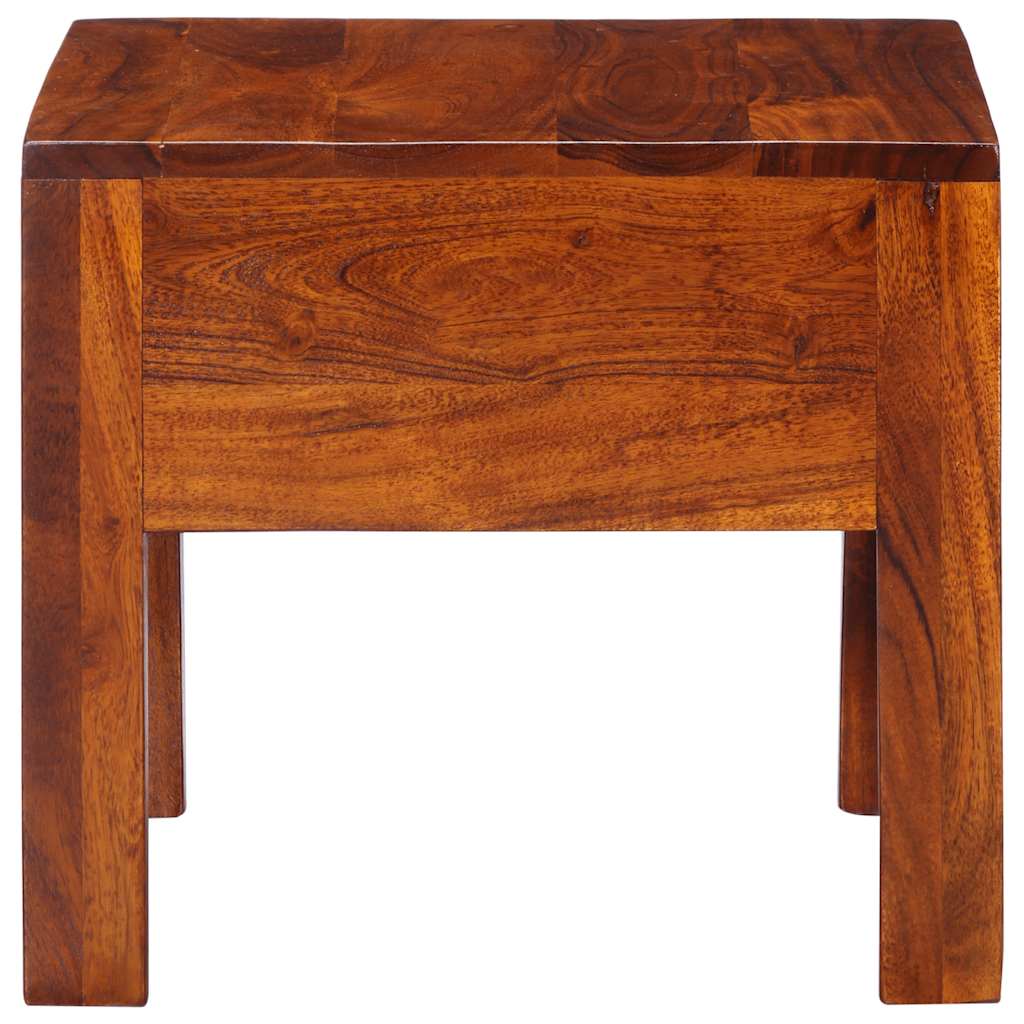 Compact Solid Acacia Wood Bedside Cabinet 40x40x36 cm - Natural Finish