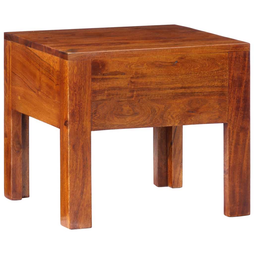 Compact Solid Acacia Wood Bedside Cabinet 40x40x36 cm - Natural Finish