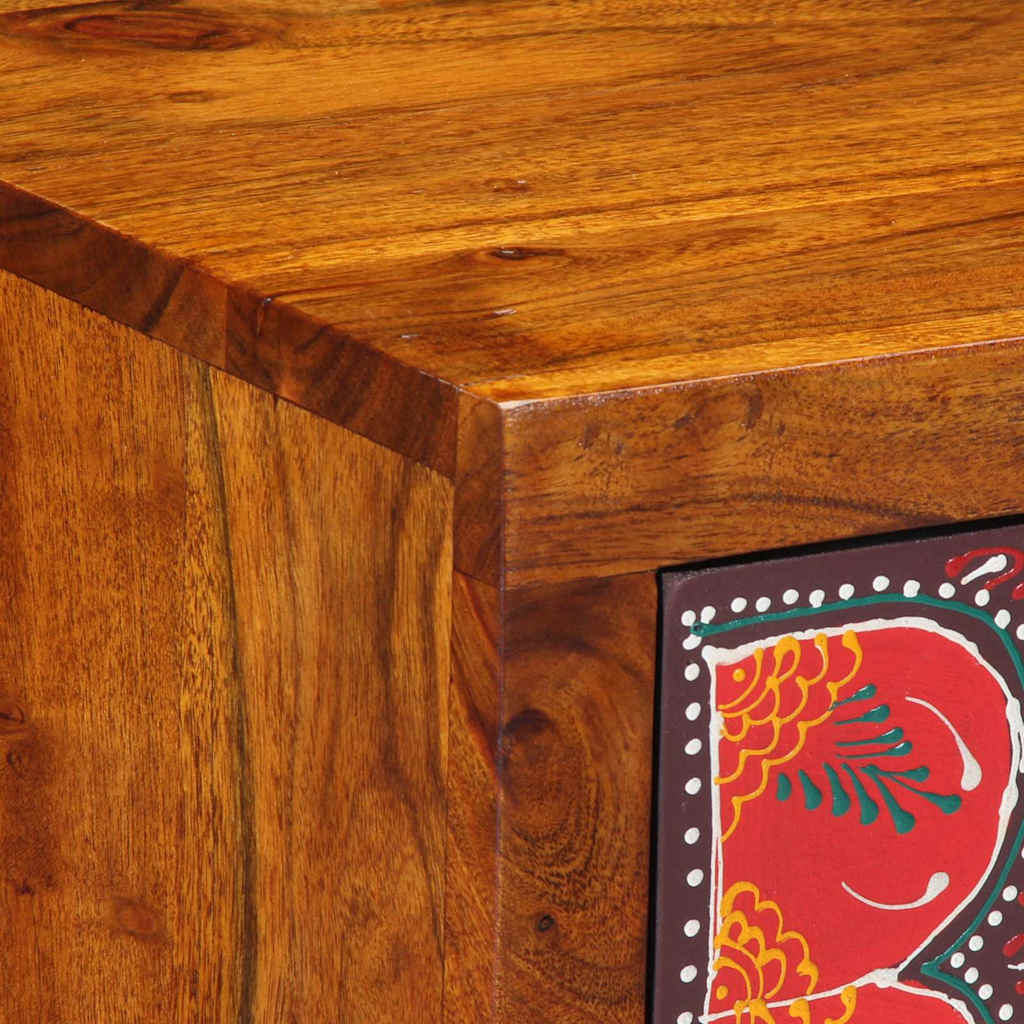 Solid Acacia Wood Bedside Cabinet 35x35x45 cm - Stylish & Durable