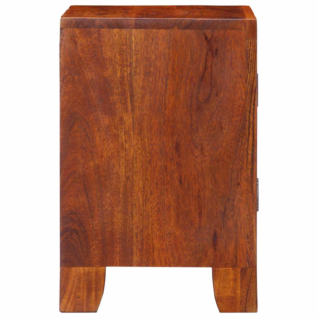 Solid Acacia Wood Bedside Cabinets - Set of 2, 40x30x45 cm