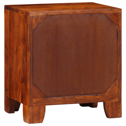 Solid Acacia Wood Bedside Cabinets - Set of 2, 40x30x45 cm