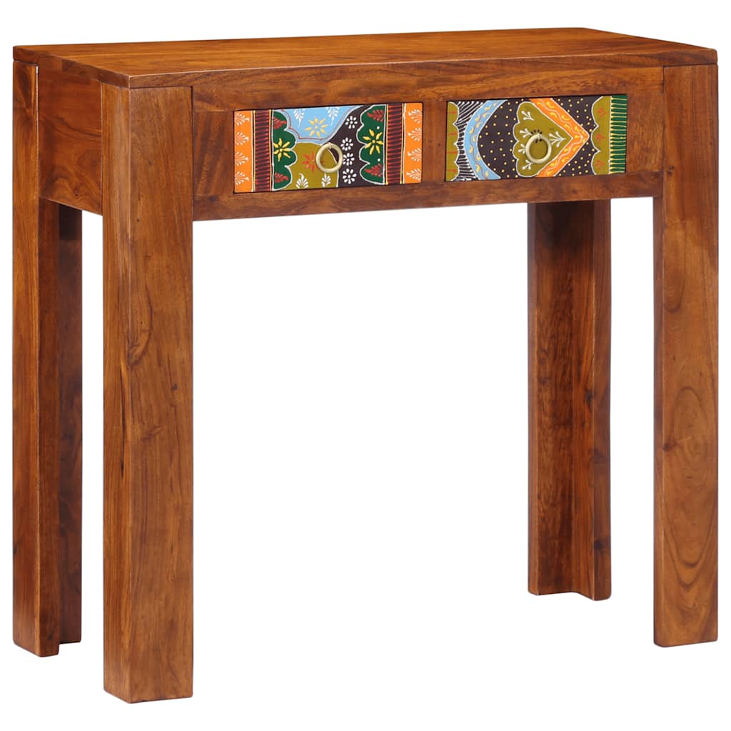 Solid Wood Acacia Console Table 80x35x75 cm - Elegant & Durable